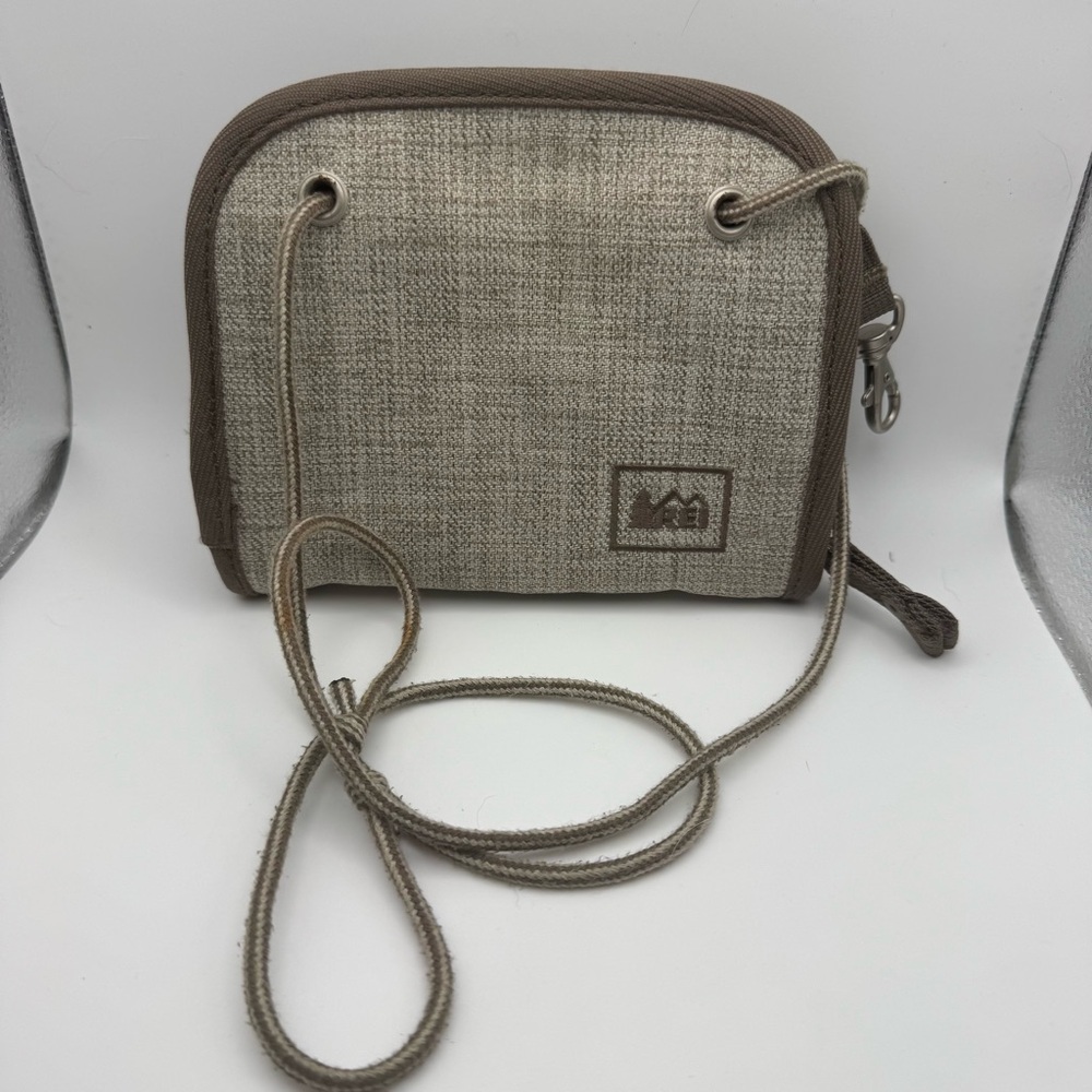 REI Tan and Brown Crossbody Bag